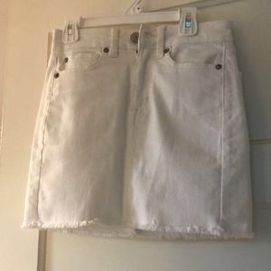 White denim miniskirt